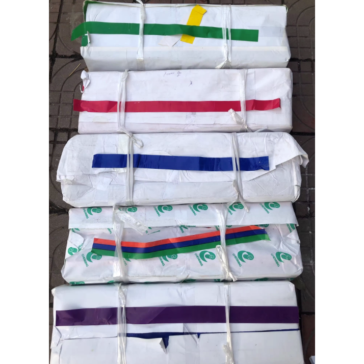 布封条腰封 纺织打卷用彩色封条封条蓝色红色黄色54cm长78cm