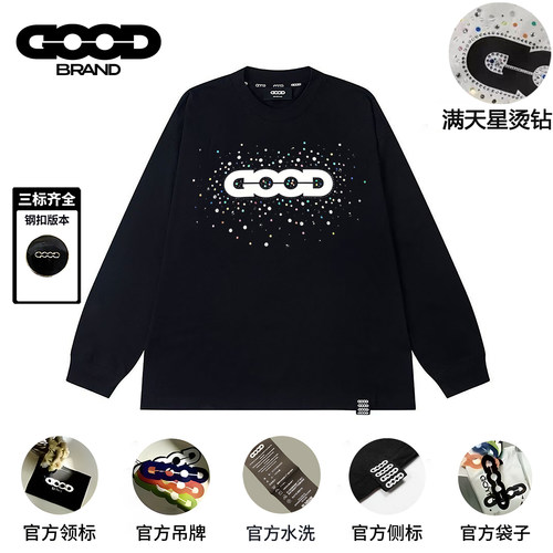 GOOD满天星长袖T恤美式