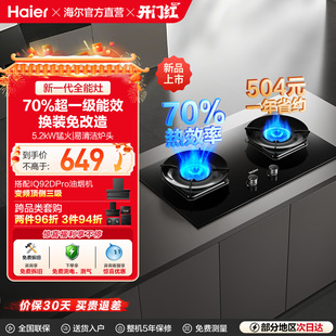 [旗舰顶配]海尔超密猛火燃气灶厨房家用台式嵌入双灶台灶具H70A