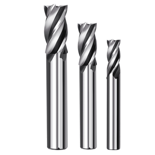 四刃超硬白钢直柄立铣刀高速钢西南洗刀铝合金数控机床金属铁专用