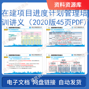 在建项目进度计划管理培训讲义2020版45页PDF建筑参考资料文件