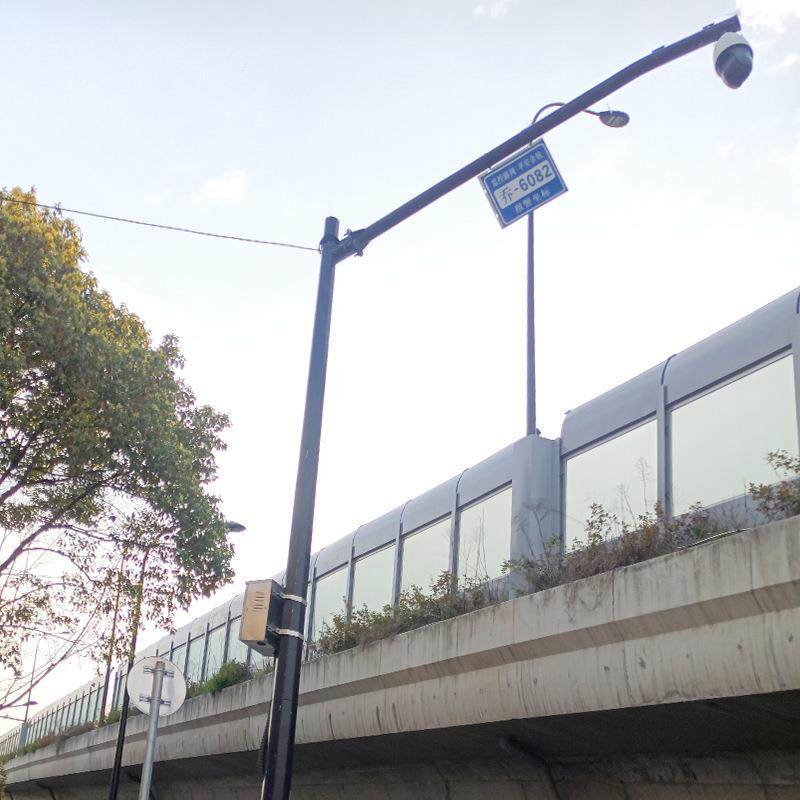小八角杆治安卡口人脸识别监控立杆小区户外4米组合摄像头杆公园
