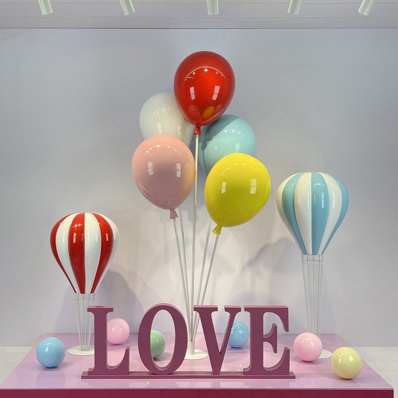 户外仿真玻璃钢塑料假气球装饰商场橱窗氛围场景假气球装饰摆件
