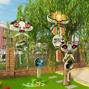 幼儿园春天季主题环创半成品墙面布置装饰纸鸢古诗词文化墙贴森系