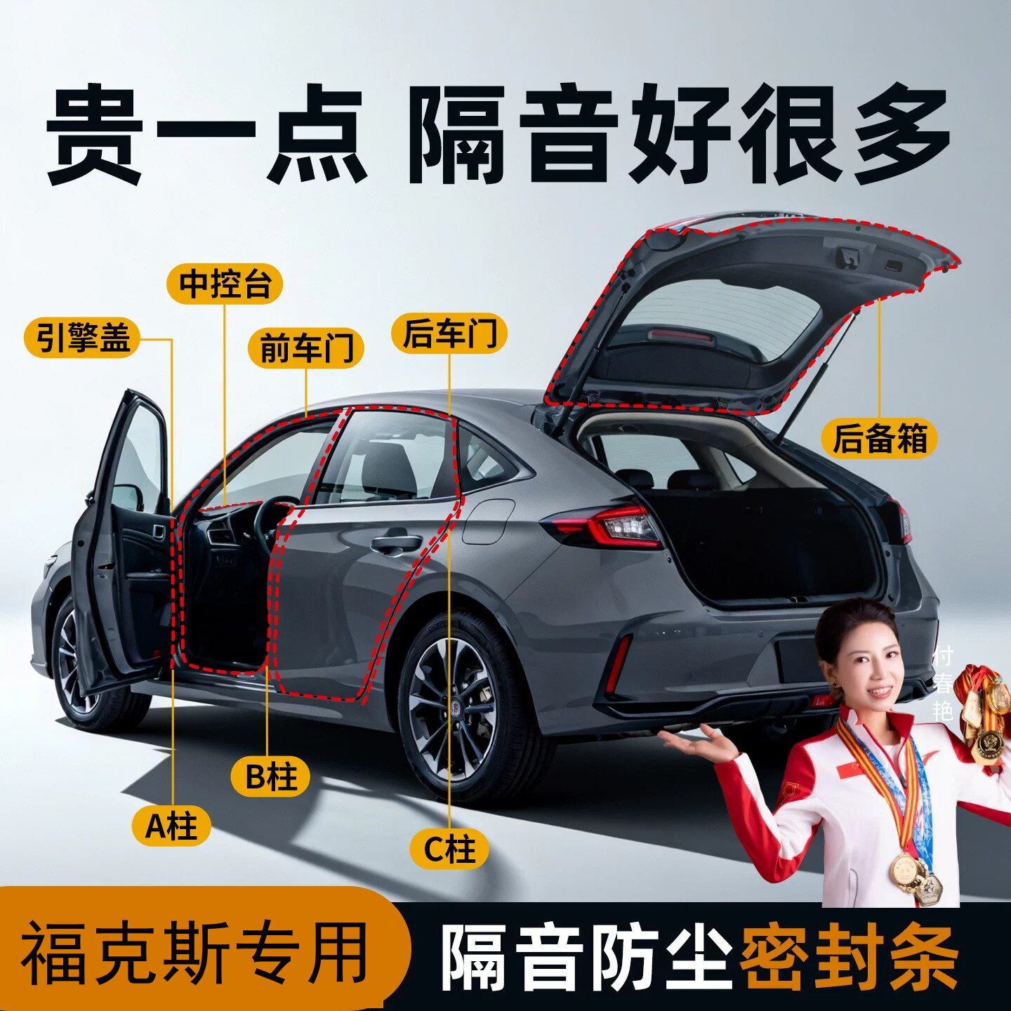 【福克斯专用】隔音降噪密封条