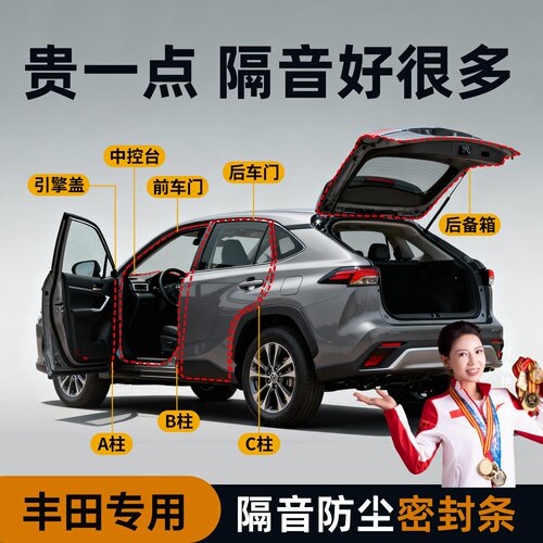 【丰田专用】强效隔音降噪密封条