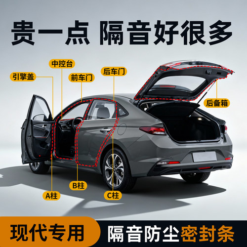 【现代专用】强效隔音降噪密封条