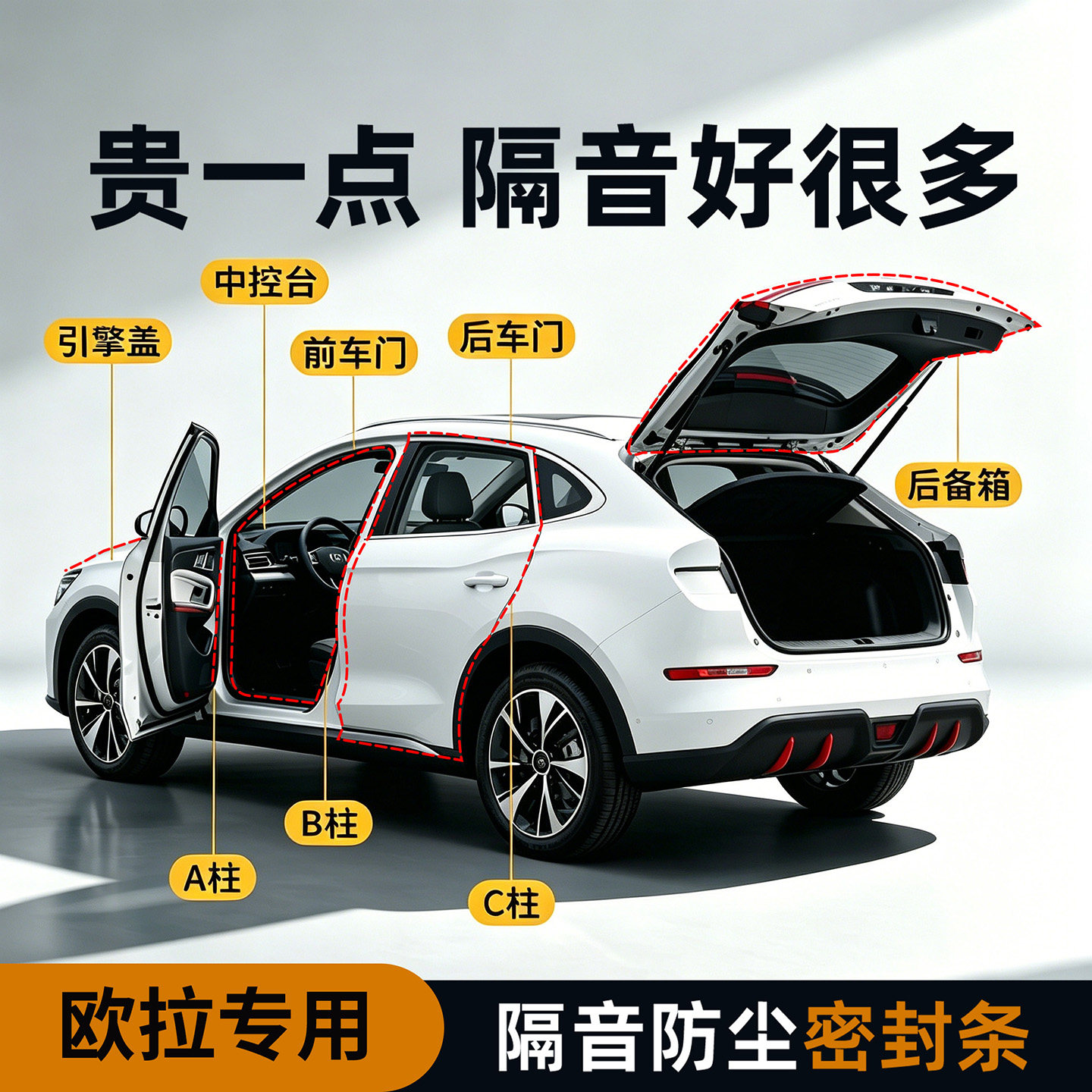 【欧拉专用】强效隔音降噪密封条