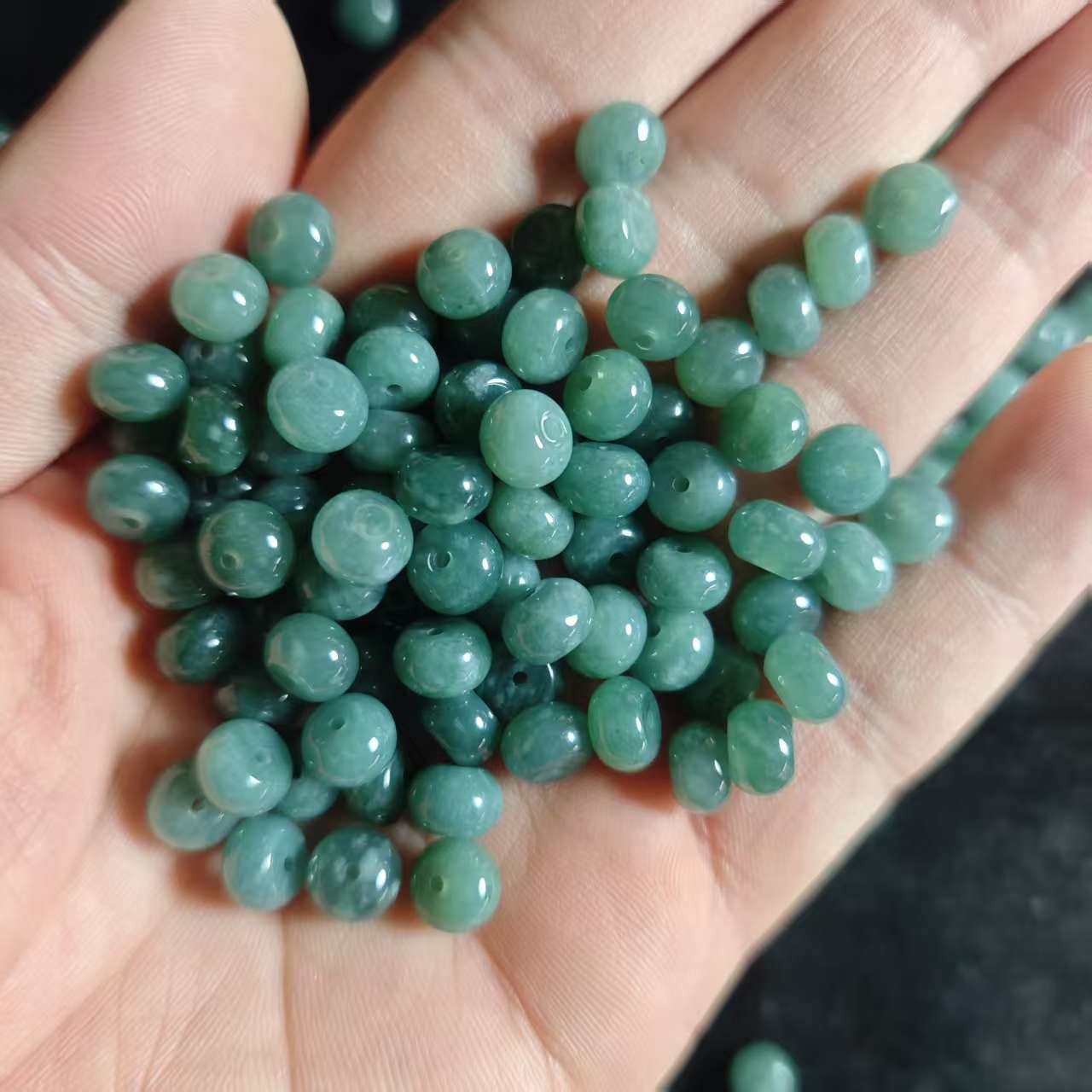 天然缅甸翡翠A货蓝水冰绿色散珠8mm算盘子DIY手链串配饰件平安扣,珠宝/钻石/翡翠,其他,淘宝优惠券,粉丝福利购,淘宝优惠卷