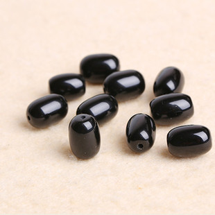 纯天然黑玛瑙长米珠方桶珠手链项链散珠配件手工创意diy饰品墨玉