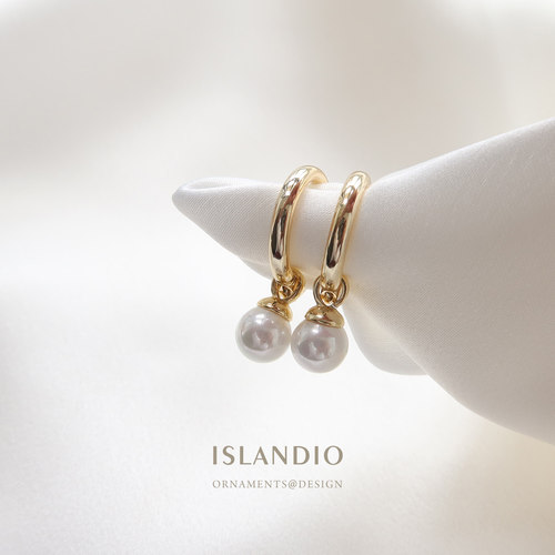 islandio法式轻奢珍珠ins风耳环