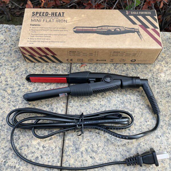 鹰堡直板夹迷你小直板化妆刷空气刘海多功能卷发棒线长2米