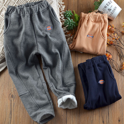 男童运动裤加绒加厚复合一体绒儿童装秋冬新款长裤子保暖纯棉高腰