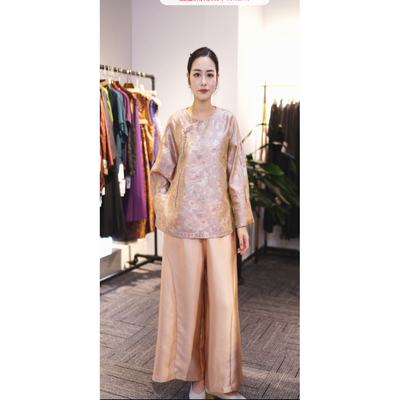 【穿搭师小鱼】新款牡丹蜀锦罗上衣26200