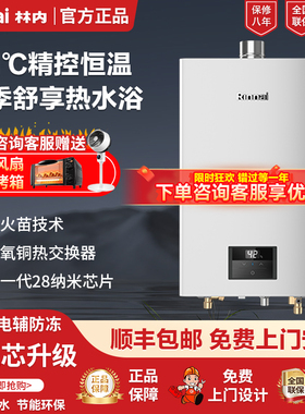 Rinnai/林内RUS-13E33G-CY家用恒温燃气热水器焕芯系列强排16升