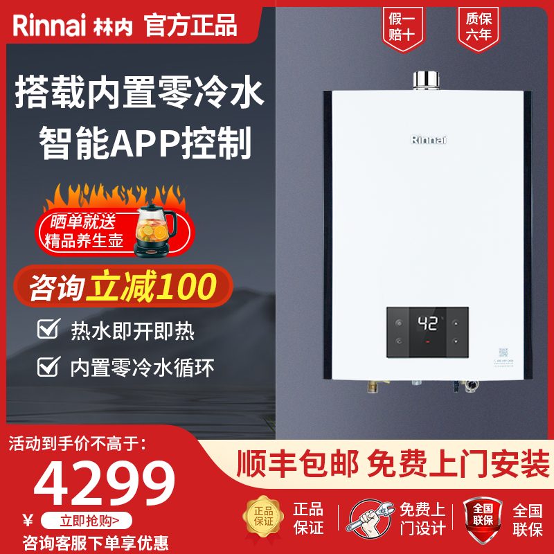 Rinnai/林内 JSQ31-R32F/R16E32FBF即热零冷水燃气热水器强排16升-封面