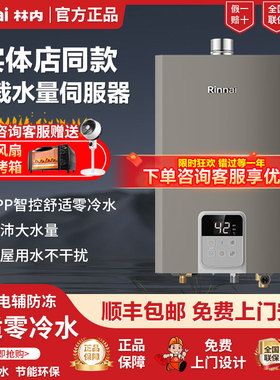 林内劲逸系列RUS-R16E42G-CH零冷水即热室内16升强排式燃气热水器