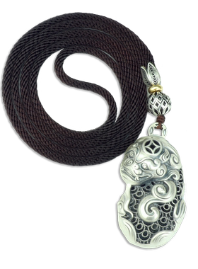 貔貅吊坠霸王保平安防小人足银