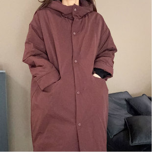 连帽棉衣冬装 中长款 加厚外套宽松过膝25272 2025年新款 棉服女冬季