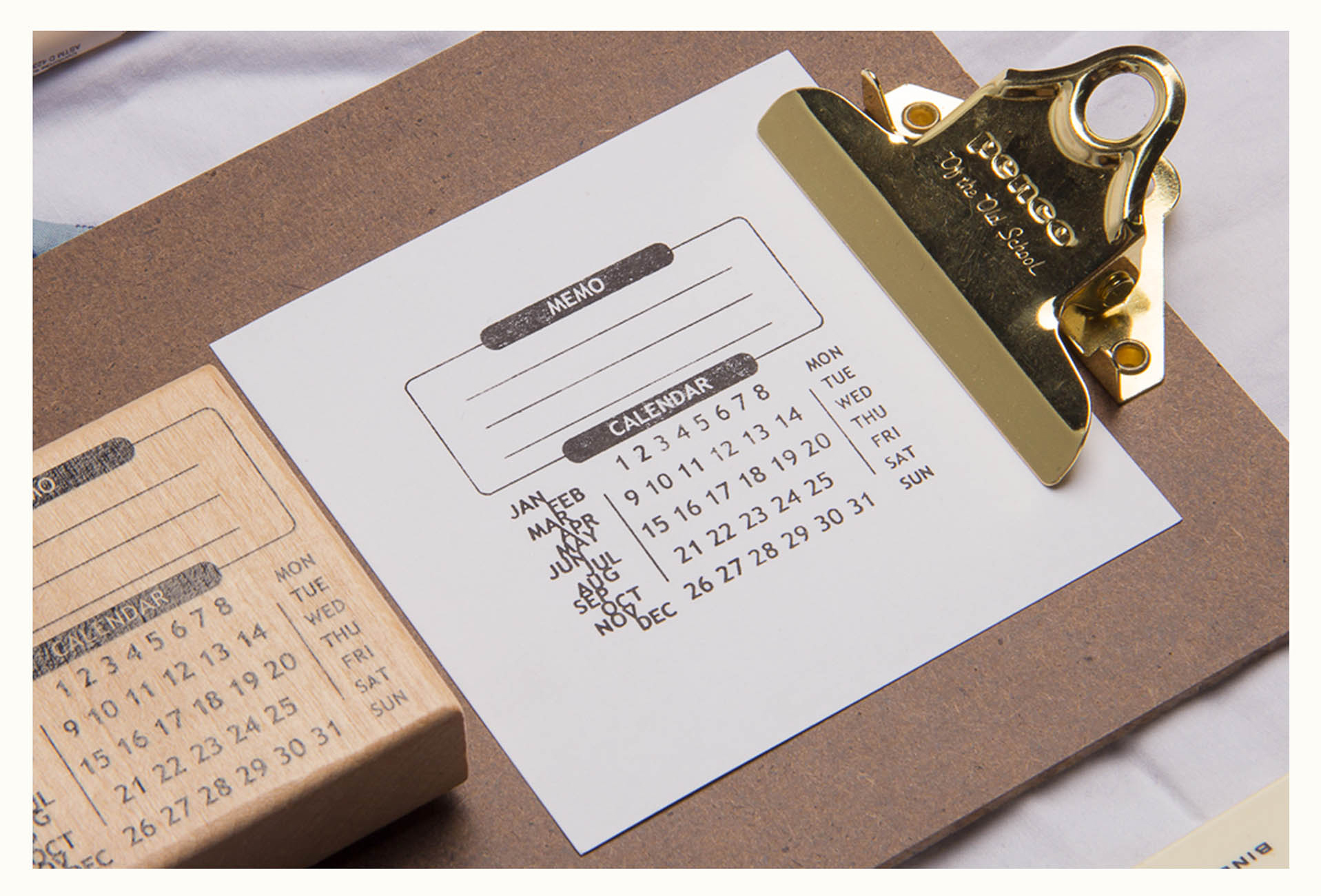 与|当店原创备忘日期手帐木印章