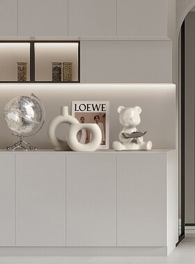 入户玄关钥匙收纳摆件客厅轻奢高档酒柜进门口鞋柜装饰品套装摆设