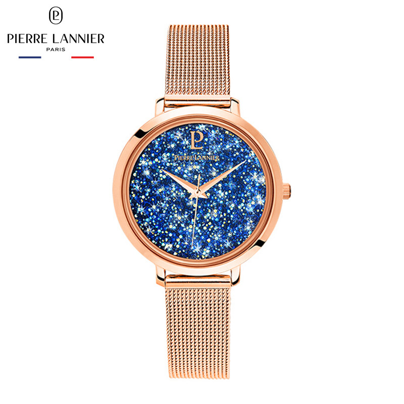连尼亚手表女款PierreLannier满天星石英表法国进口轻奢女表小众