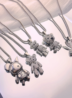 小老虎项链女秋季锁骨钛钢