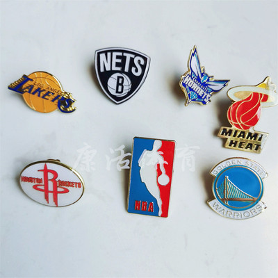 篮球队队徽胸针徽章湖人火箭