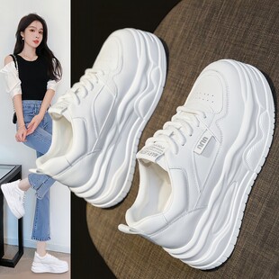 香港小白鞋女鞋2025秋冬季新款百搭厚底内增高加绒休闲巨好看板鞋