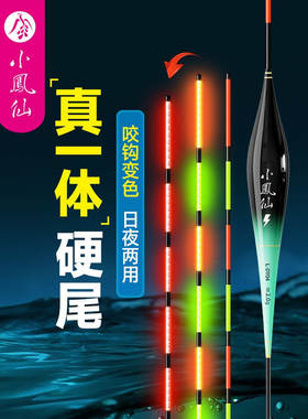 米极硬尾夜光漂咬钩变色日夜两用