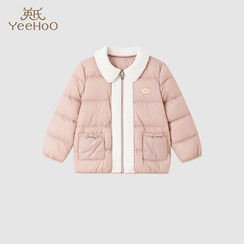 英氏甜美风抗菌羽绒服儿童羽绒服