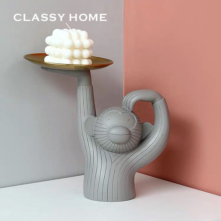 西班牙设计师款猴子托盘ins北欧现代轻奢创意果盘饰品点心架摆件|ruв категории Домашний быт, декоративная посуда, компот/корзина фруктов - от Buy2taobao.com для оказания профессиональной услуги покупки агента Taobao