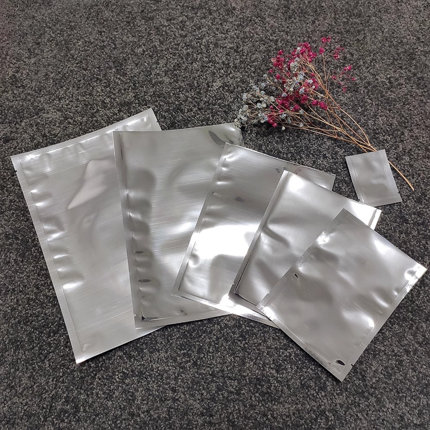 银色镜面小卡自封袋不透明塑料袋