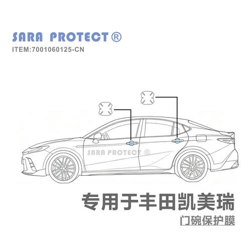 专车专用SARAPROTECTTPU门碗膜