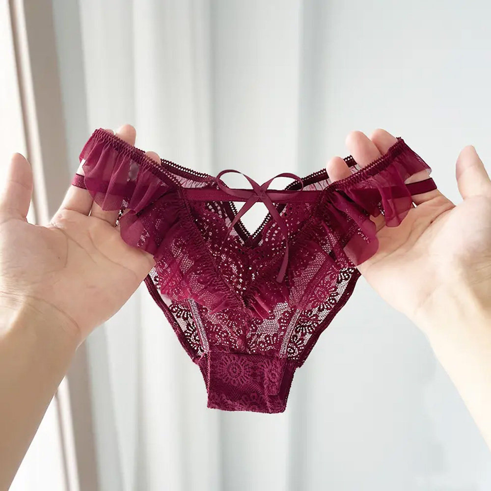 性感蕾丝丁字裤女低腰系带无痕内裤深红色欧美交叉绑带新款三角裤,女士内衣/男士内衣/家居服,女丁字裤,淘宝优惠券,粉丝福利购,淘宝优惠卷