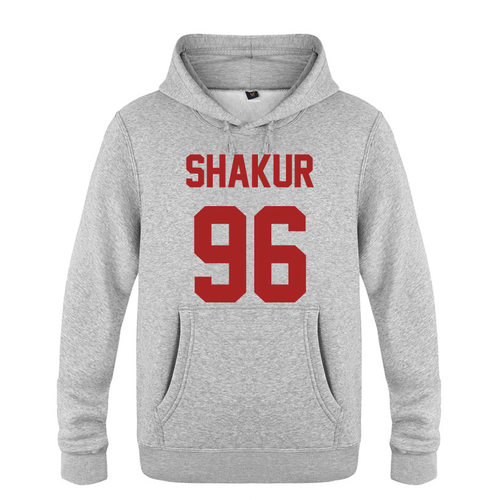 外贸男式连帽卫衣 Shakur 96 Tupac 2PAC 音乐摇滚说唱