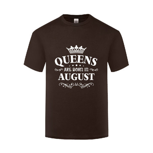 短袖T恤男宽松大码 Queens are Born in August 八月出生生日礼物
