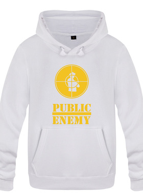 2017外贸男式连帽卫衣外套 Public Enemy 全民公敌组合 嘻哈说唱
