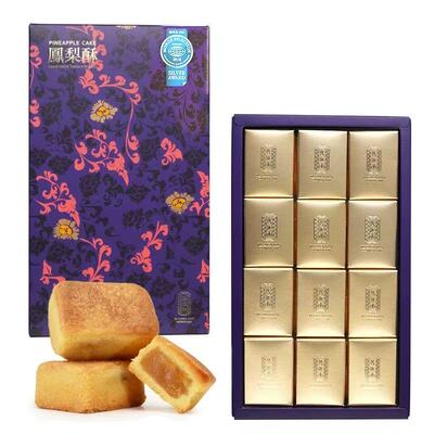 高雄特产台湾舊振南鳳梨酥12入乳酪酥皮金钻凤梨馅奶蛋素点心