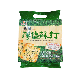 台湾原装 下午茶小点心香酥脆好滋味 进口巧益薄盐苏打饼干282g袋装