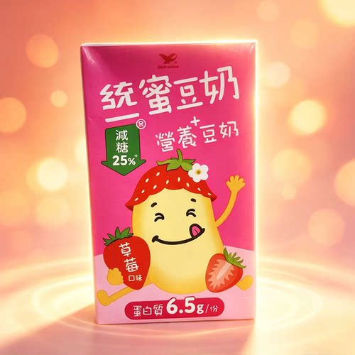 原装统一蜜豆奶草莓口味250ml*24盒整箱便携盒装营养代餐豆奶饮品