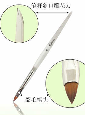包旺雕花胶专用雕花笔 高档雕花笔透明杆光疗雕花笔美甲工具
