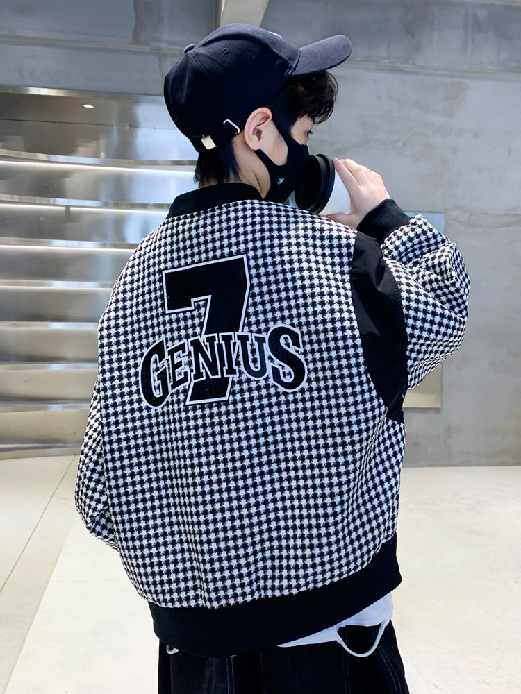 소년 재킷 봄 가을 2024 새로운 잘 생긴 물떼새 격자 어린이 야구 유니폼 유행 한국 스타일 중대형 아동 재킷