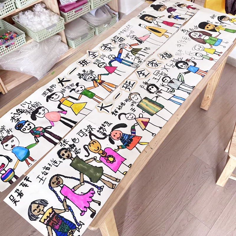 幼儿园绘画环创纸美工区吊饰挂饰