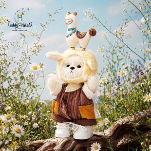 TeddyTales莉娜熊小熊玩偶毛绒玩具马海毛收藏公仔生日礼物摆件