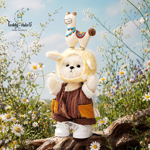 TeddyTales莉娜熊小熊玩偶毛绒玩具马海毛收藏公仔生日礼物摆件