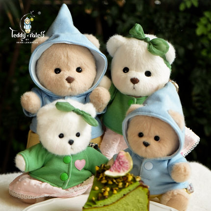 TeddyTales口袋莉娜熊情侣熊相惜相依挂件包包挂饰玩偶送女友礼物