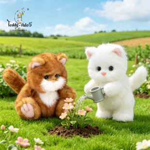 TeddyTales莉娜喵团子小猫玩偶毛绒公仔毛绒猫包挂钥匙扣生日礼物
