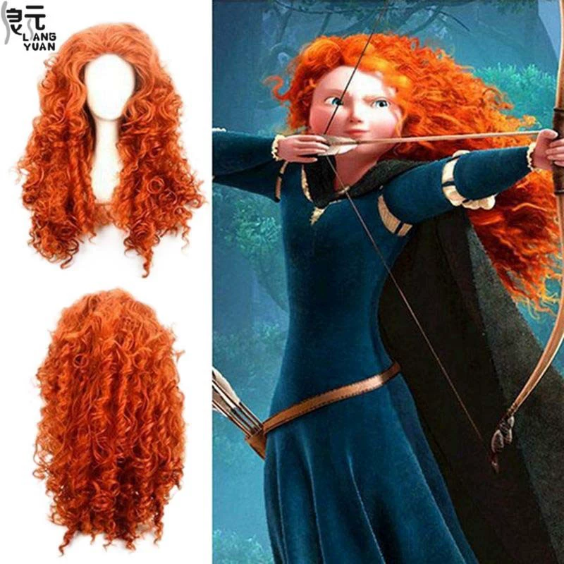 Brave Brave / Merida Brave Princess Cosplay Anime Wig Tóc xoăn dài Anime - Cosplay