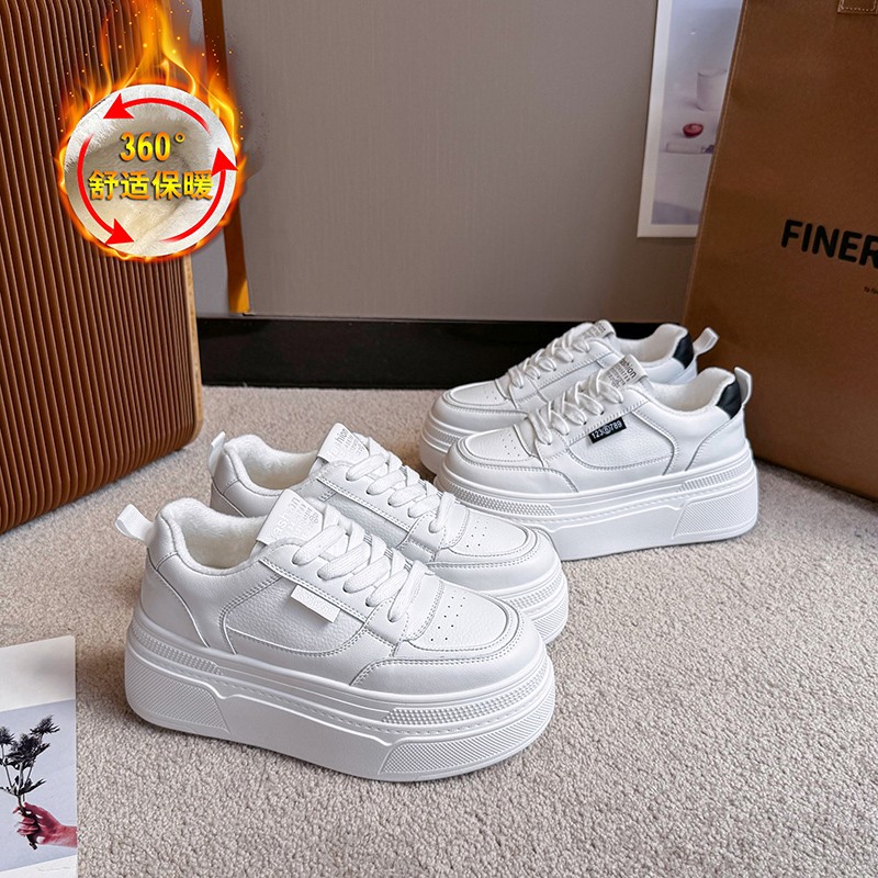 厚底板鞋女款2025新款春季内增高